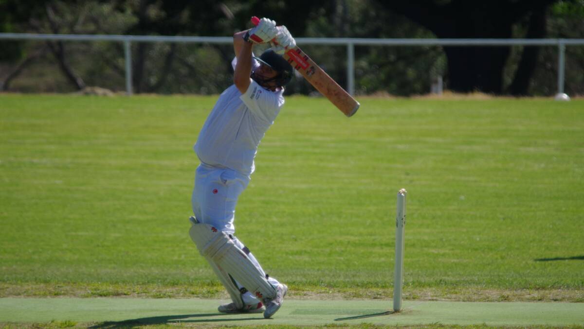 Up and over: The Boorowa Crocs have taken an early lead in the 2019/20 cricket rankings, but will not rest on their laurels. Photo: Darryl Fernance. 