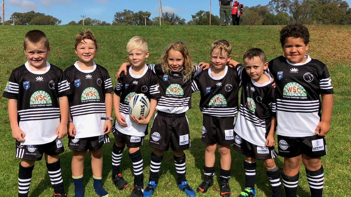 The Under 7's White team ahead of their clash with Gungahlin Bulls Yellow. Photo: Supplied. 