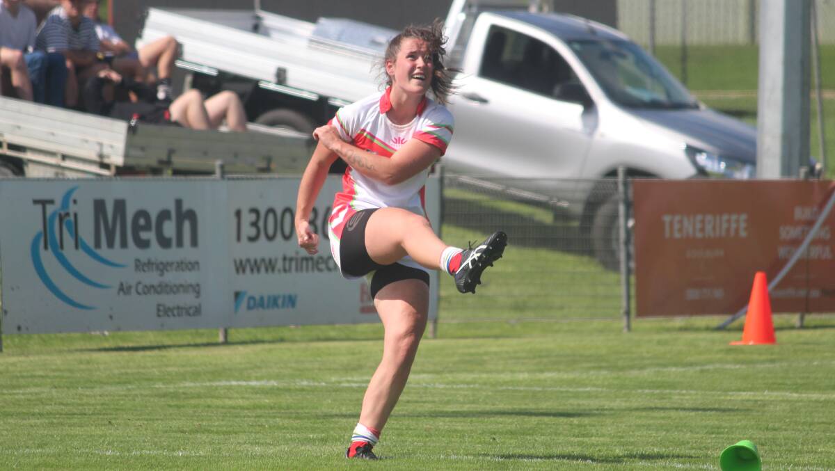Good kick: Shannon Wright has kicked well for Monaro and has made a habit of slotting tough conversions. Photo: Zac Lowe.