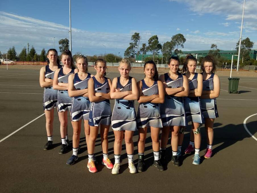 Determined: The Yass Netball Association Under 15s (pictured) performed well at the Senior State Titles finished in sixth place after three full-on days and 18 matches in Camden. Photo: Yass Netball Association.