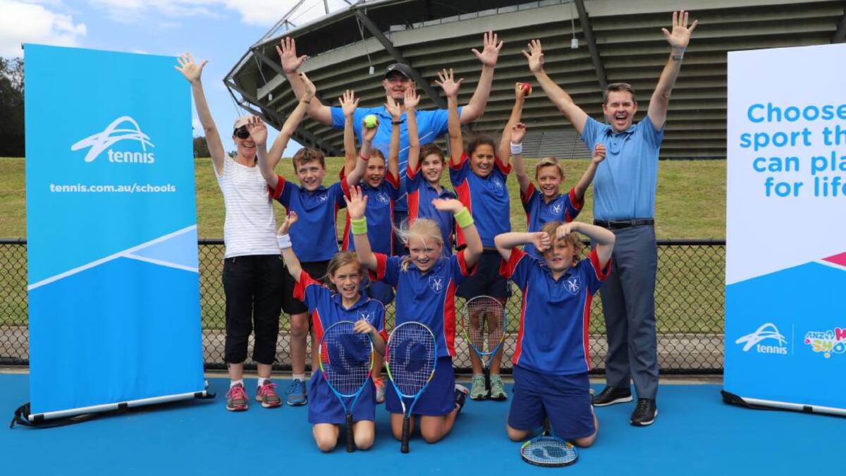 Arms up: Scott Eulenstein (centre back) called the decision to suspend all tennis "a good call" from Tennis NSW. Photo: Supplied.