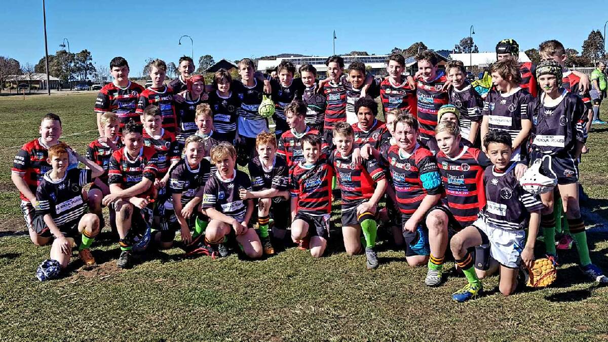 The Under 13's took to Bungendore to compete in a charity match for "Huddo". Photo: Supplied.
