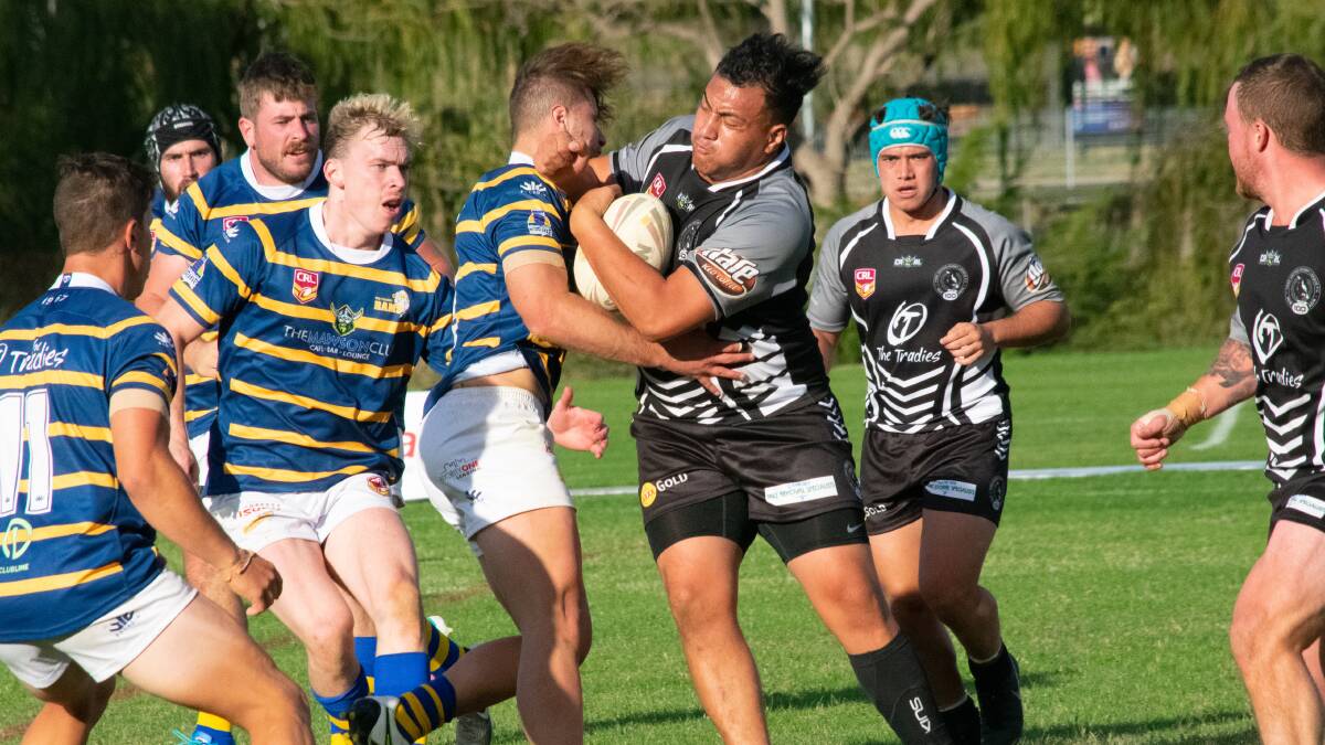 Big clash: The Magpies put on a vastly improved second half to nearly overcome a 22 point deficit against the Woden Rams. Photo: Canberra Region Rugby League.