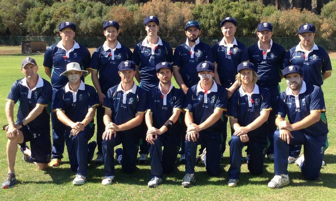 Dan Poidevin, back left, said that he and the Riverina team were confident that they could emerge victorious this year. Photo: Country Cricket NSW. 