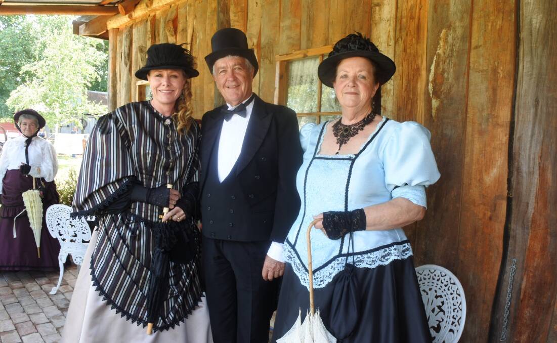 PICK OF THE PICS: Three Harden visitors in period costume attended the annual Country Fair fundraiser by Yass Can Assist and Rollonin Cafe, Bowning. Photo: Toby Vue
