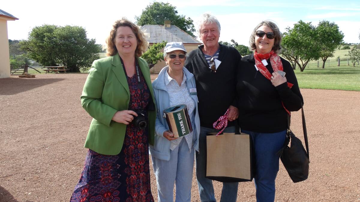 Chair of Cooma Cottage volunteer committee Susan Bell (left) with attendees at a classic cars show at the heritage-listed site in 2017. Photo: Supplied.