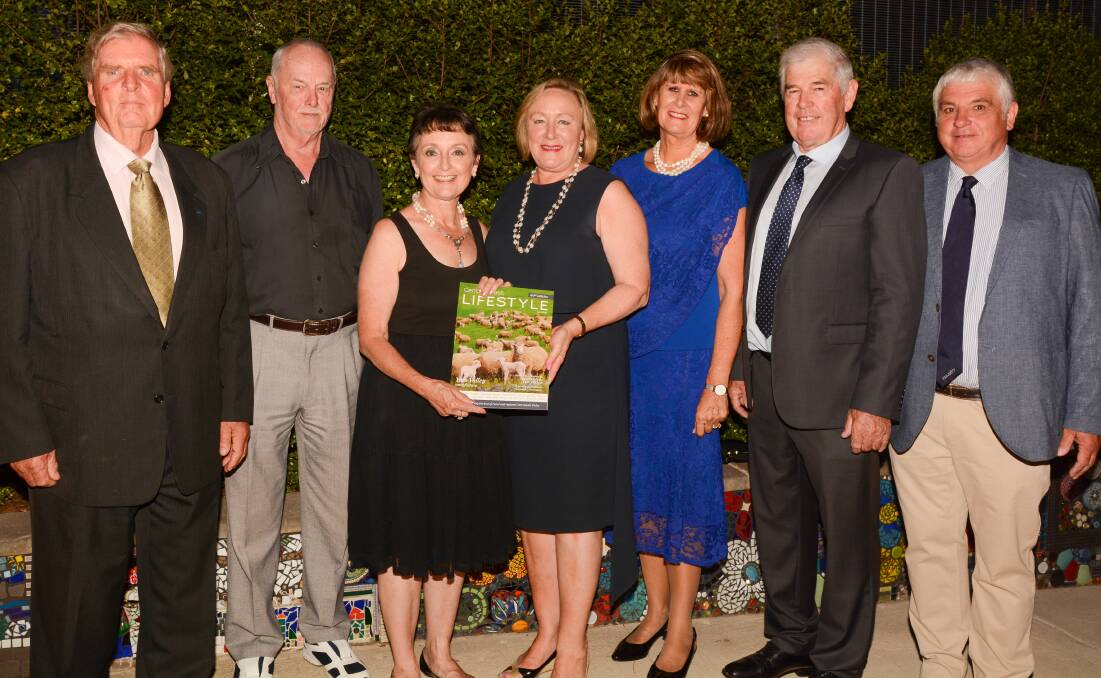 FEATURING YASS VALLEY: Cr Kim Turner, Cr Mike Reid,  The Hon Pru Goward (Member for Goulburn), Yass Valley mayor Rowena Abbey, Elizabeth and Alex Tickle (publishers of Central West Lifestyle) and Cr Geoff Frost. Photo: Zenio Lapka