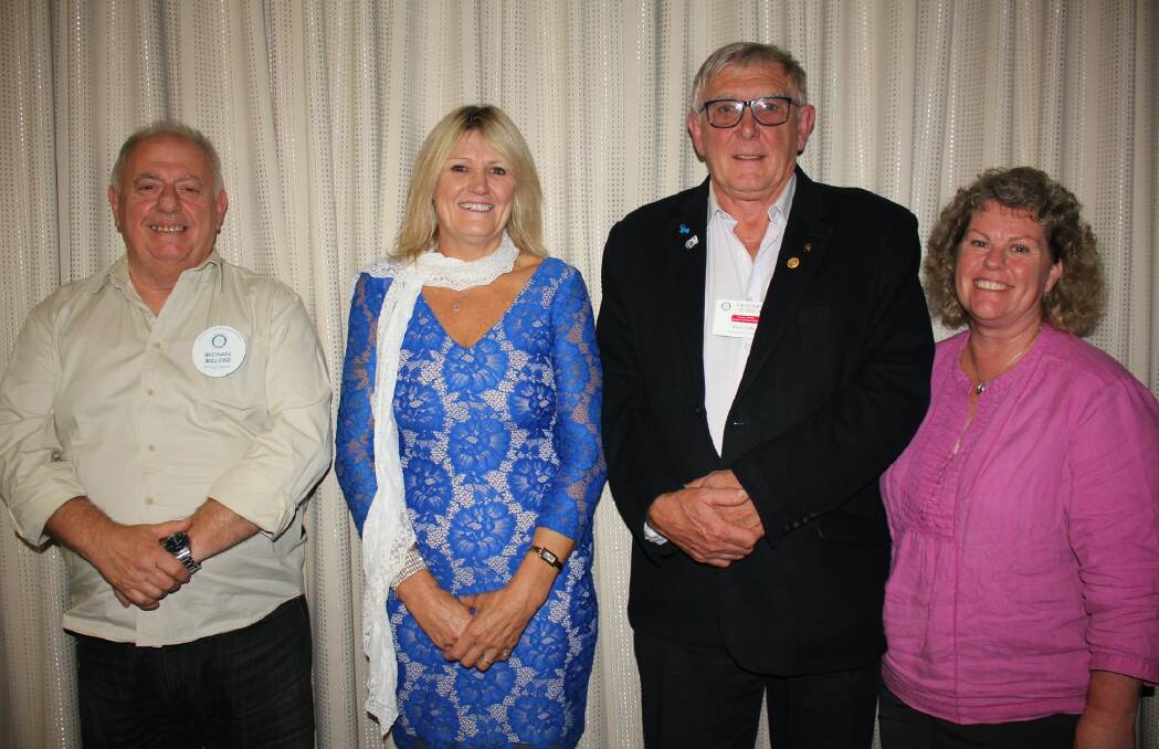 INSPIRATION: Robyn Lewis (second from left) at the Murrumbateman event on April 17. She is pictured with Michael Malone (left), Peter Gibbs and Kirsty Holmes. Photo: Supplied.