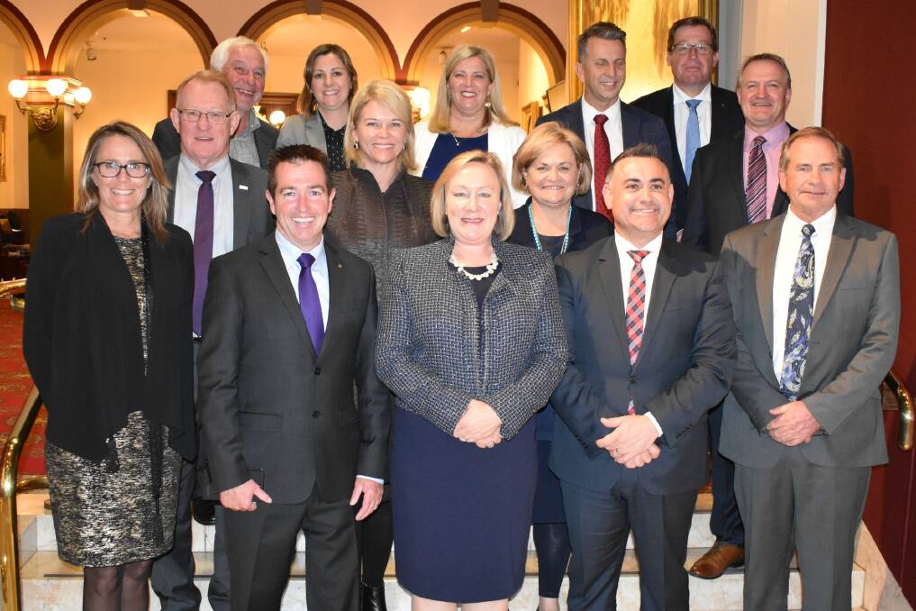 WORKING TOGETHER: Yass Valley mayor Rowena Abbey, chair of CBRJO, with state ministers and mayors from other councils in Southern NSW. Photo: Supplied