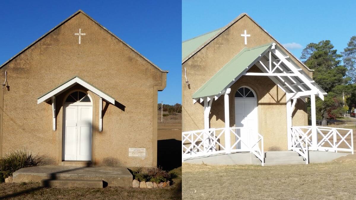 St Peters Church - before and after. Photo: Supplied.