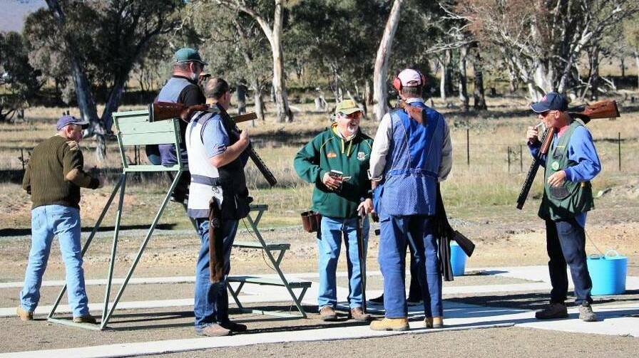 STRONG COMPETITION: Shooters in action at the June competition at Yass Clay Target Club. Photo: YCTC