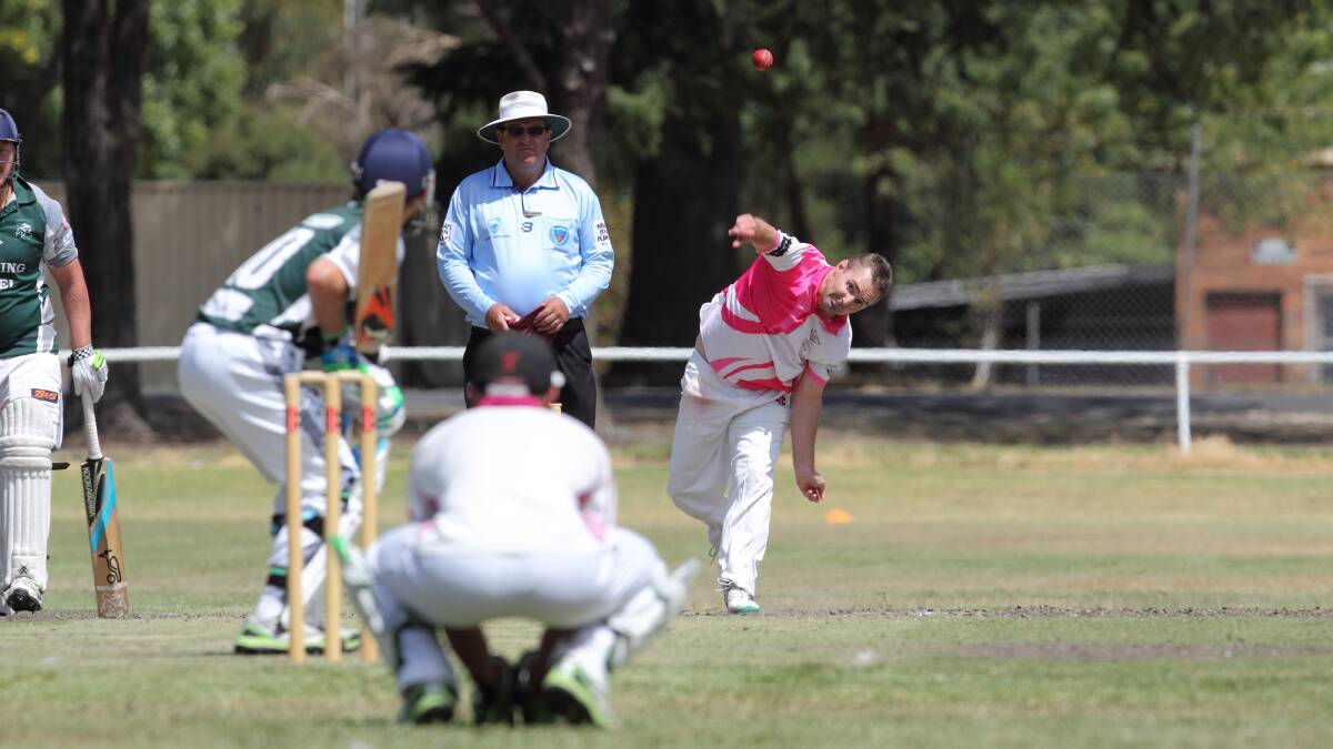 HOT WEEKEND: The Buffaloes against the Snipers in a past match. This weekend, The Yass District Cricket Association is advising teams to be wary of the forecast heatwave. Photo: RS Williams