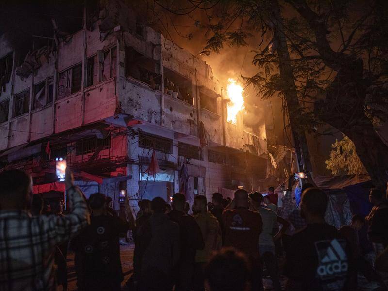 At least 10 people were killed, including five children, in an Israeli strike in Gaza City. Photo: EPA PHOTO