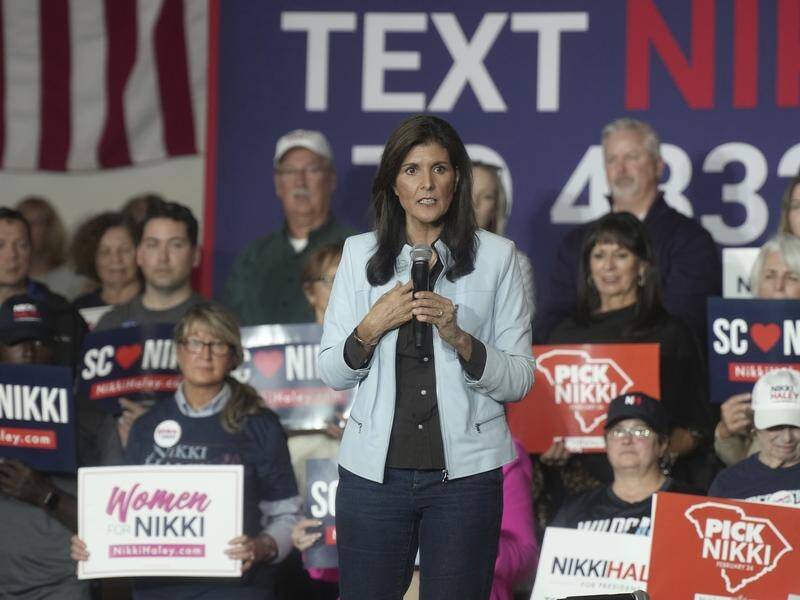 A US political network led by billionaire Charles Koch has backed Nikki Haley against Donald Trump. (AP PHOTO)