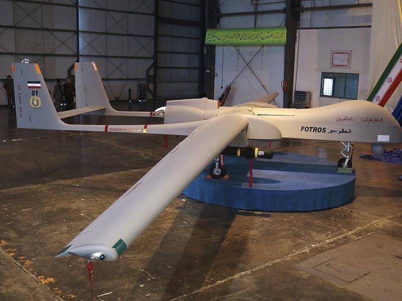 The US says Russia is buying hundreds of Iranian-built drones to use in the war in Ukraine. (AP PHOTO)