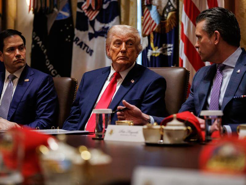Donald Trump told a cabinet meeting no single country will control the Strait of Hormuz.  Photo: EPA PHOTO
