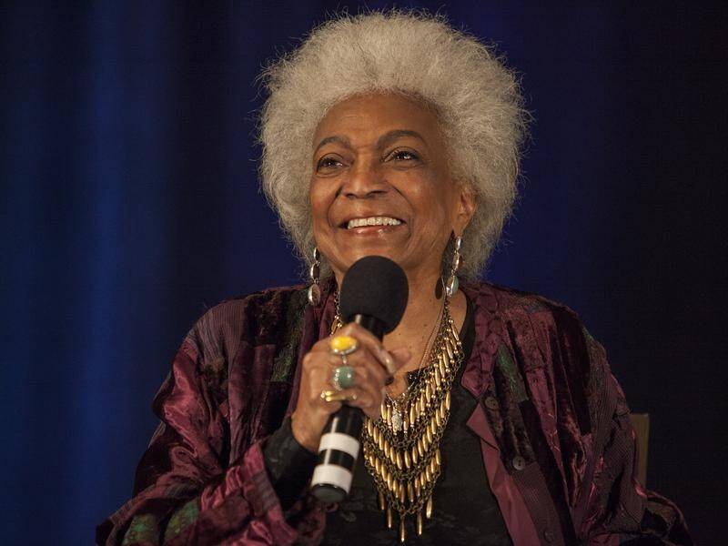 "Hers was a life well lived and as such a model for us all," Nichelle Nichols' son said. (AP PHOTO)