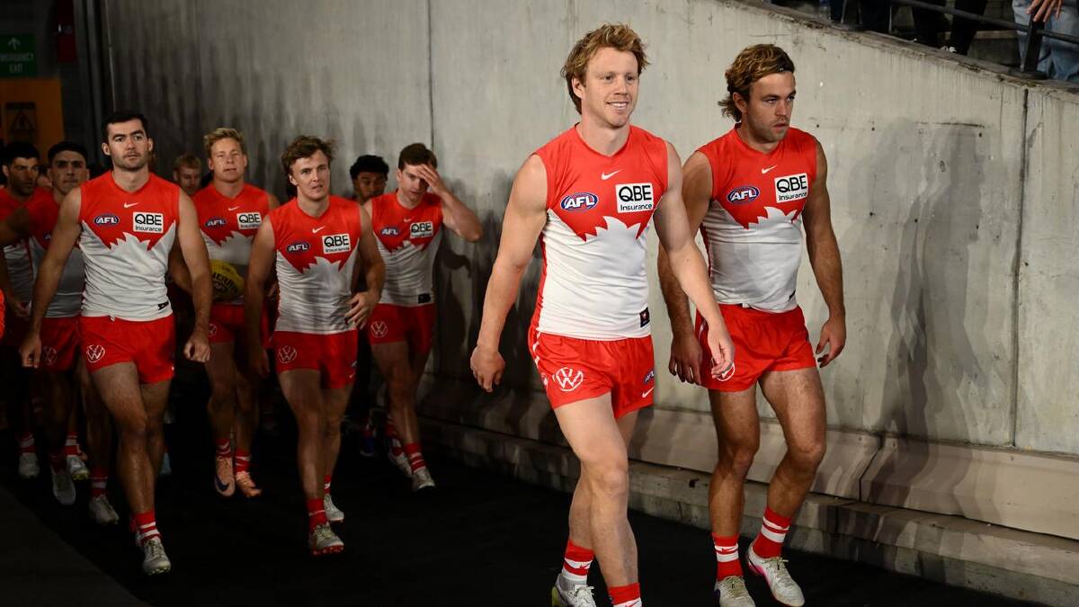 A leg issue means Swans captain Callum Mills won't be able to lead his side against Richmond. (Joel Carrett/AAP PHOTOS)