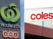 The bosses of Woolworths and Coles have been grilled over supermarket prices at a Senate inquiry. (Luis Ascui, Joel Carrett/AAP PHOTOS)