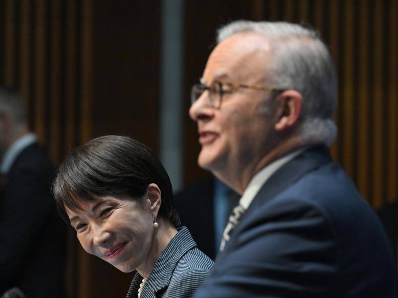 Japan Prime Minister Sanae Takaichi and Anthony Albanese address reporters during her visit in May. Photo: Mick Tsikas/AAP PHOTOS Japan Prime Minister Sanae Takaichi and Anthony Albanese address reporters during her visit in May. Photo: Mick Tsikas/AAP PHOTOS
