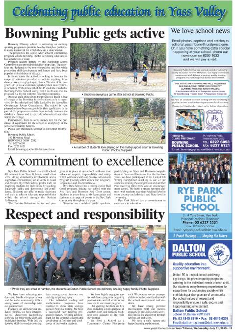 FEATURE: Public education in the Yass Valley