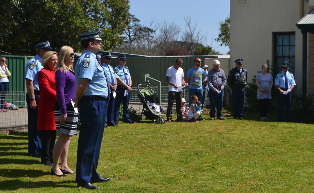 A healthy crowd gathered for Police Rememberance Day on Monday.