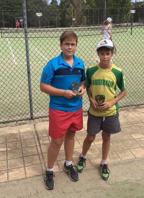 Finalists in the 13 and under boys competition Ben Thornley (runner-up) and Jonty Godfrey (winner). Both live in the Yass Valley. Photo: Supplied.
