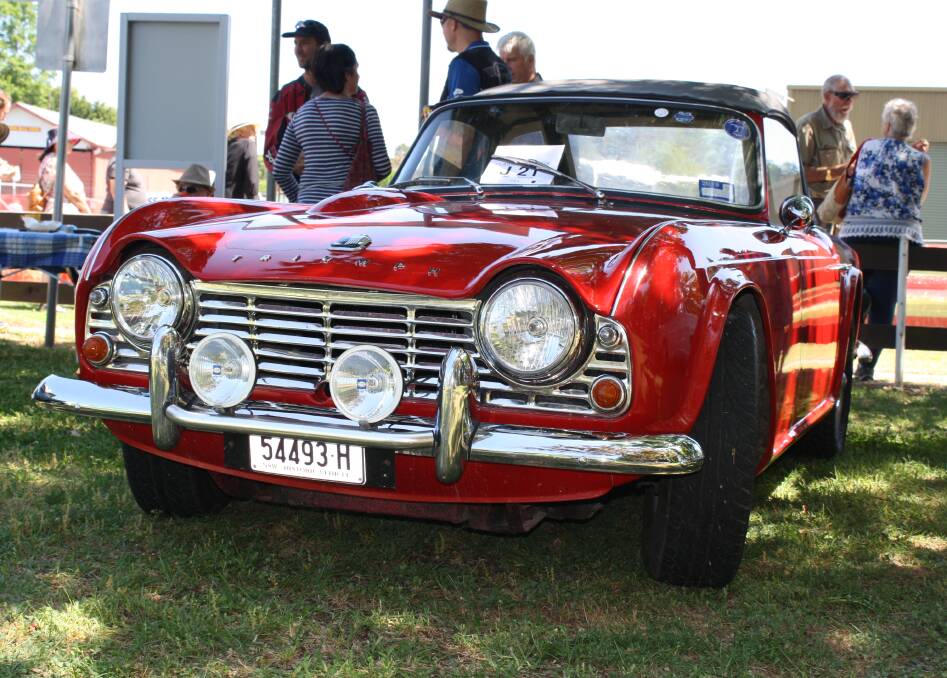 DON'T MISS OUT: Entry Forms can be downloaded from the Classic Yass website: www.classicyass.com. Photo: A red Triumph on display at Classic Yass 2018, by Hannah Sparks
