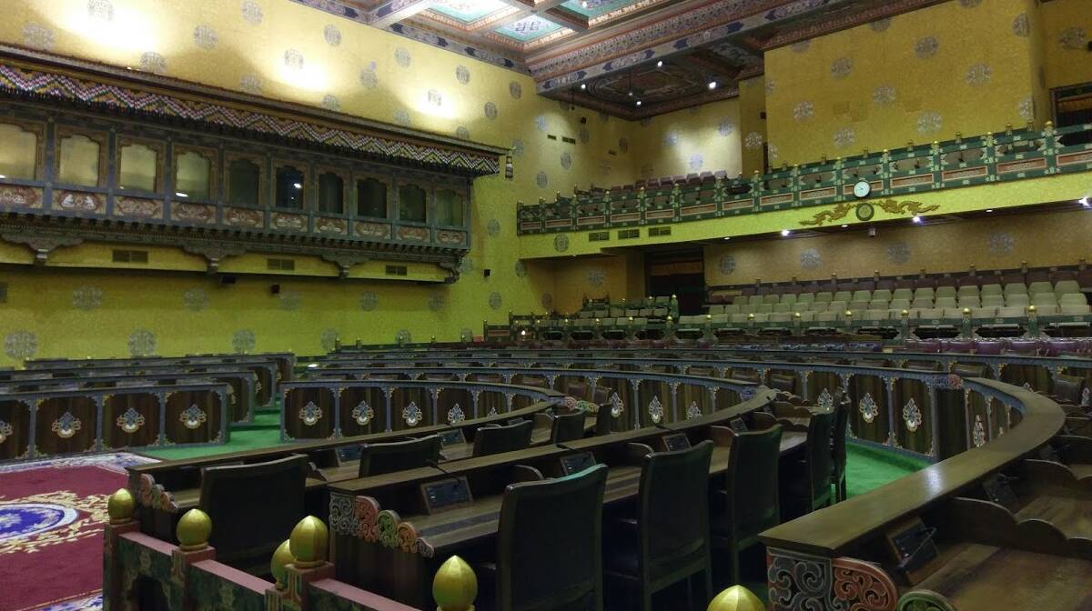 Inside the Parliament of Bhutan; members worry using tablets or iPads could be considered by locals as playing computer games. Pictures: Supplied