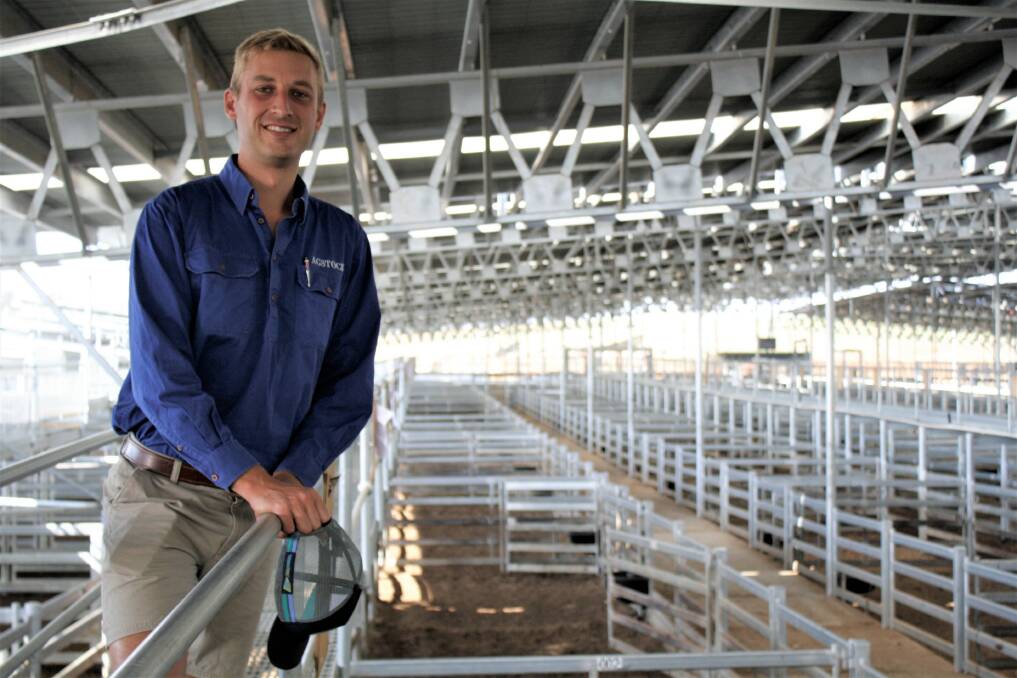 Agstock agent Samuel Hunter will join the GenAngus Future Leaders Program in February. Photo: Hannah Sparks
