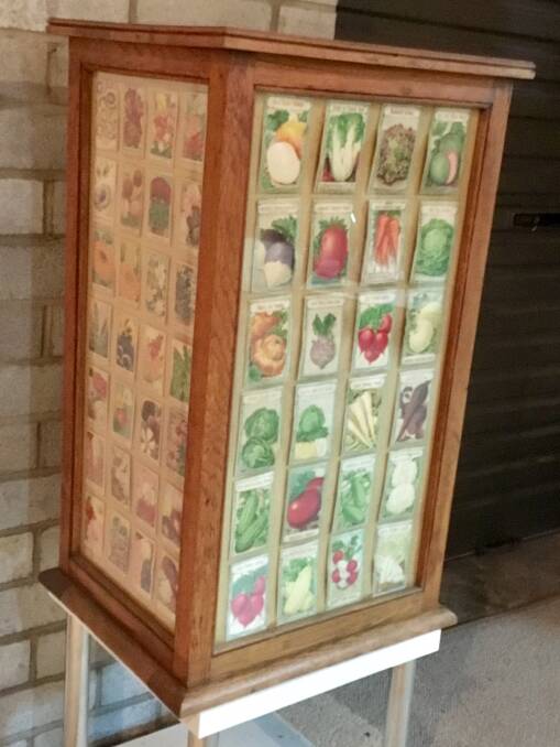 Rotating seed cabinet from Johnstone’s store in Yass & District Museum. Picture by Susan O’Leary YDHS.