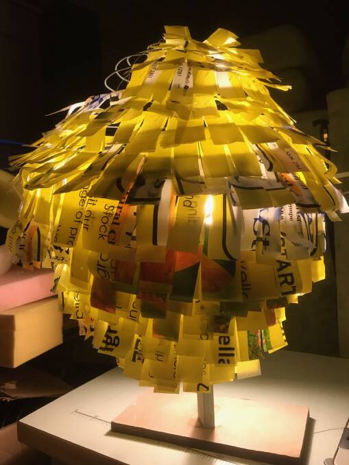 An upcycled lamp. Photos: supplied by Yass Valley Council