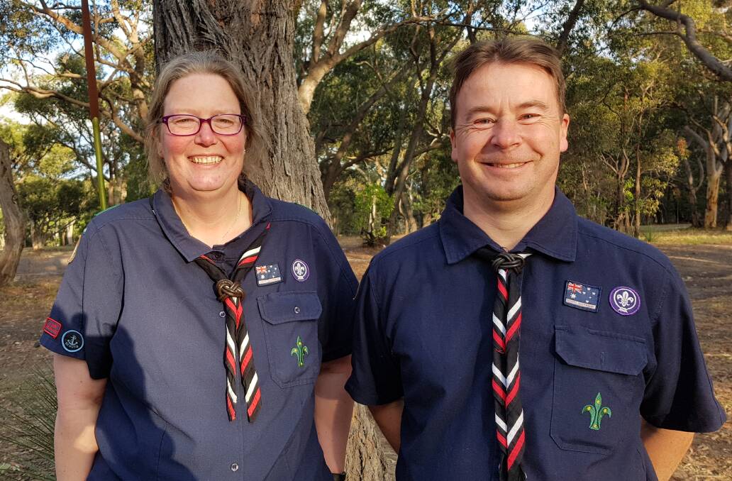 Scout leaders: Trijntje Hughes and David Jongeneel received Special Service Awards for their contribution to their local scouts group. Photo: supplied