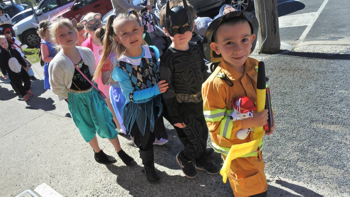Local school students dress up as their favourite book characters during the 2016 Book Parade in Yass.