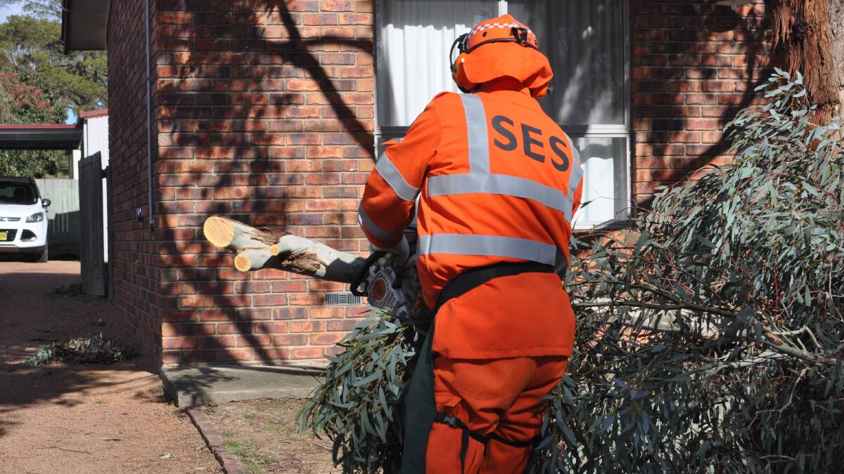 Yass SES Unit responds to damaged windows and fallen trees during wild weather. Photo: Hannah Sparks