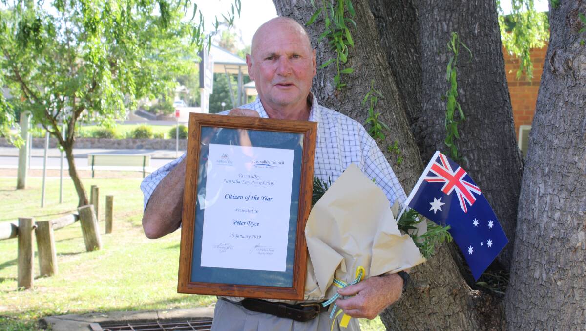 PRIZED CITIZENS: Long-term volunteer and Gundaroo resident, Peter Dyce, recognised as 2019 Citizen of the Year. Photo: Hannah Sparks