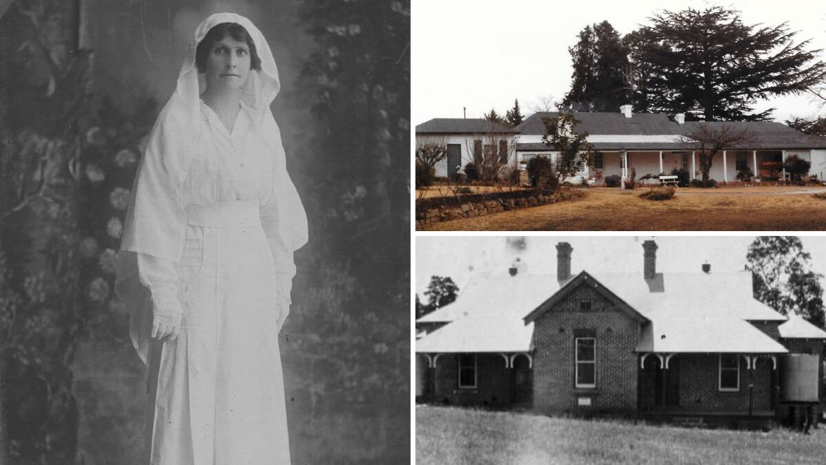 CLOCKWISE: Frances Worthy of Worthwell; Devonia, North Yass maternity home, which closed in 1950; Yass Hospital fever ward, refurbished in 1950 to the Shannon House maternity unit. Pictures: Yass & District Historical Society Collection
