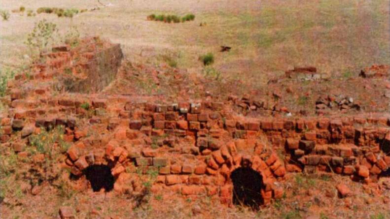 Remains of brickwork kilns photographed in the late 1990s that were located on the site of the proposed development. Picture: YaDHS, 2017