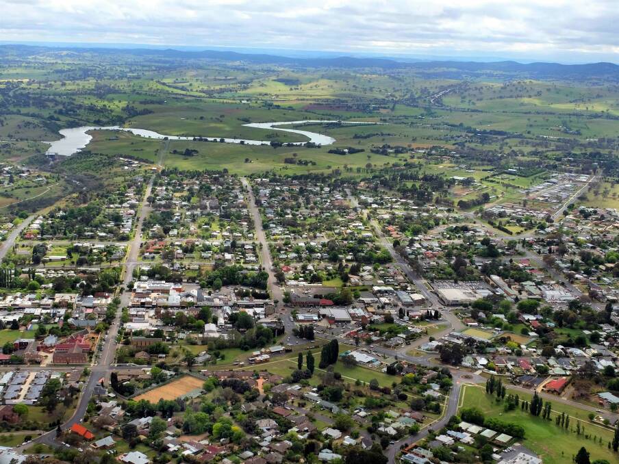 RECORD: Yass Valley's average house price jumped 24.5 per cent from $480,000 to $597,500 between September 2018-19, according to Domain's latest House Price Report. Photo: An aerial view of Yass town, FILE.