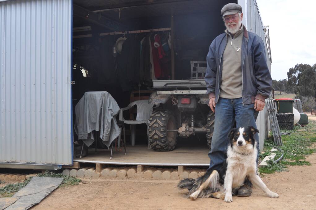 NOMINEE: Superfine wool grower John Ive with his dog Moccha at Talaheni in Yass River. Photo: Hannah Sparks