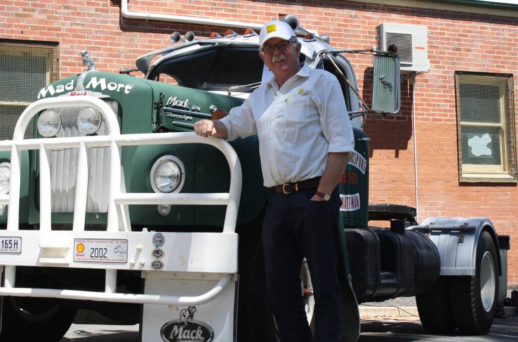 BACK AT THE WHEEL: Simon Southwell with his 1963 B-Model Mack at Classic Yass.