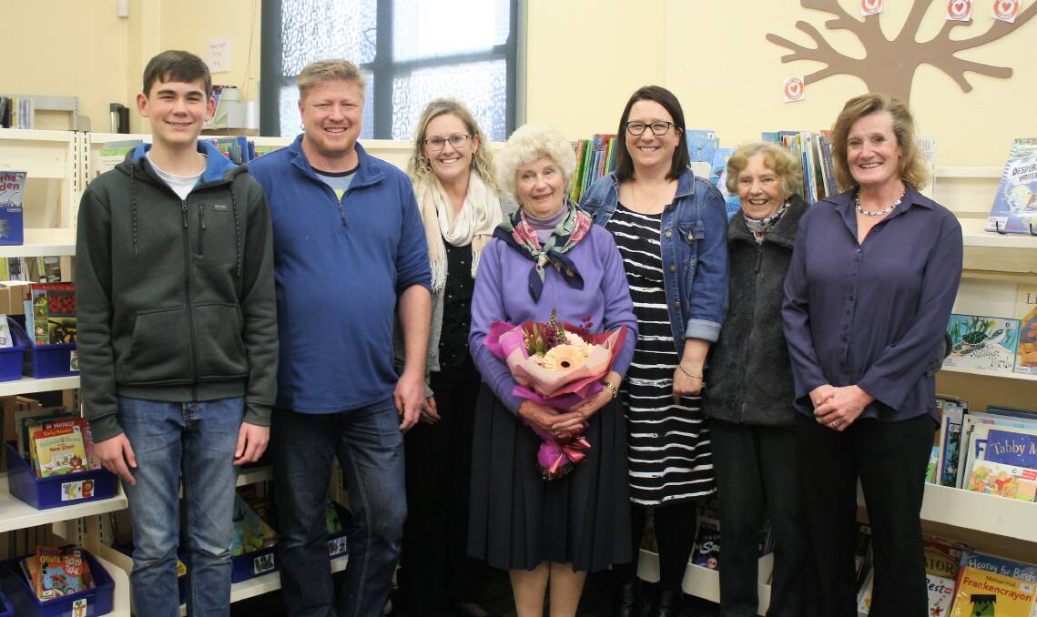 A FOND FAREWELL: Yass Valley Library staff and friends of Roxine Carmoday wish her well in retirement after 35 years of service