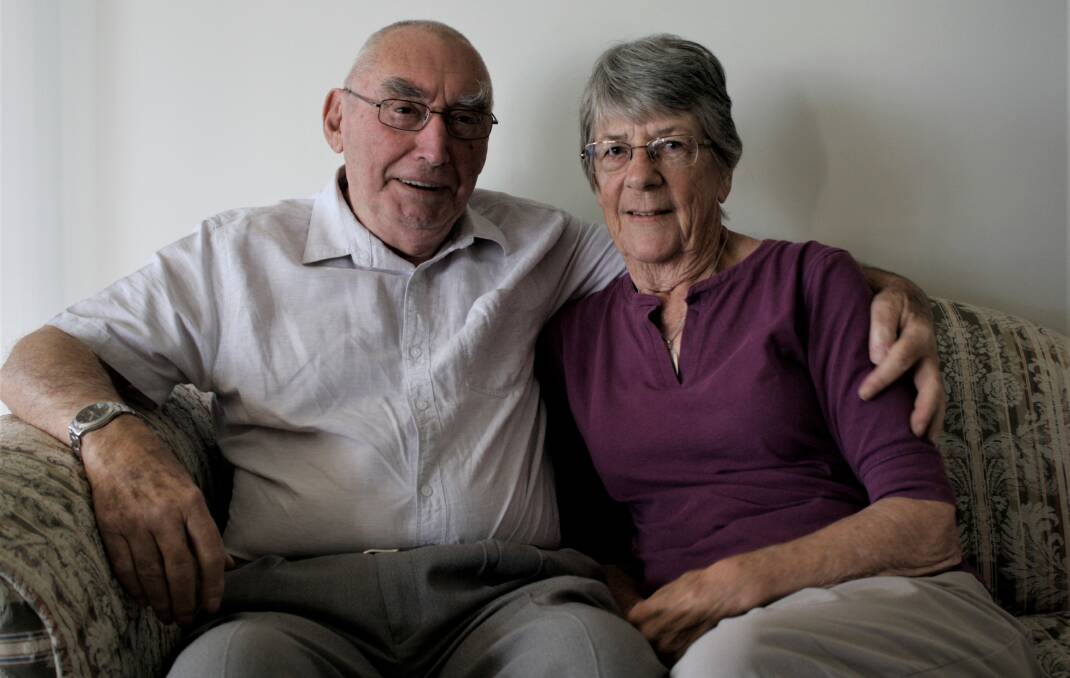 THE HAPPY COUPLE: Geoff and Joyce Baker celebrate their 60th wedding anniversary today - Valentine's Day. Photo: Hannah Sparks