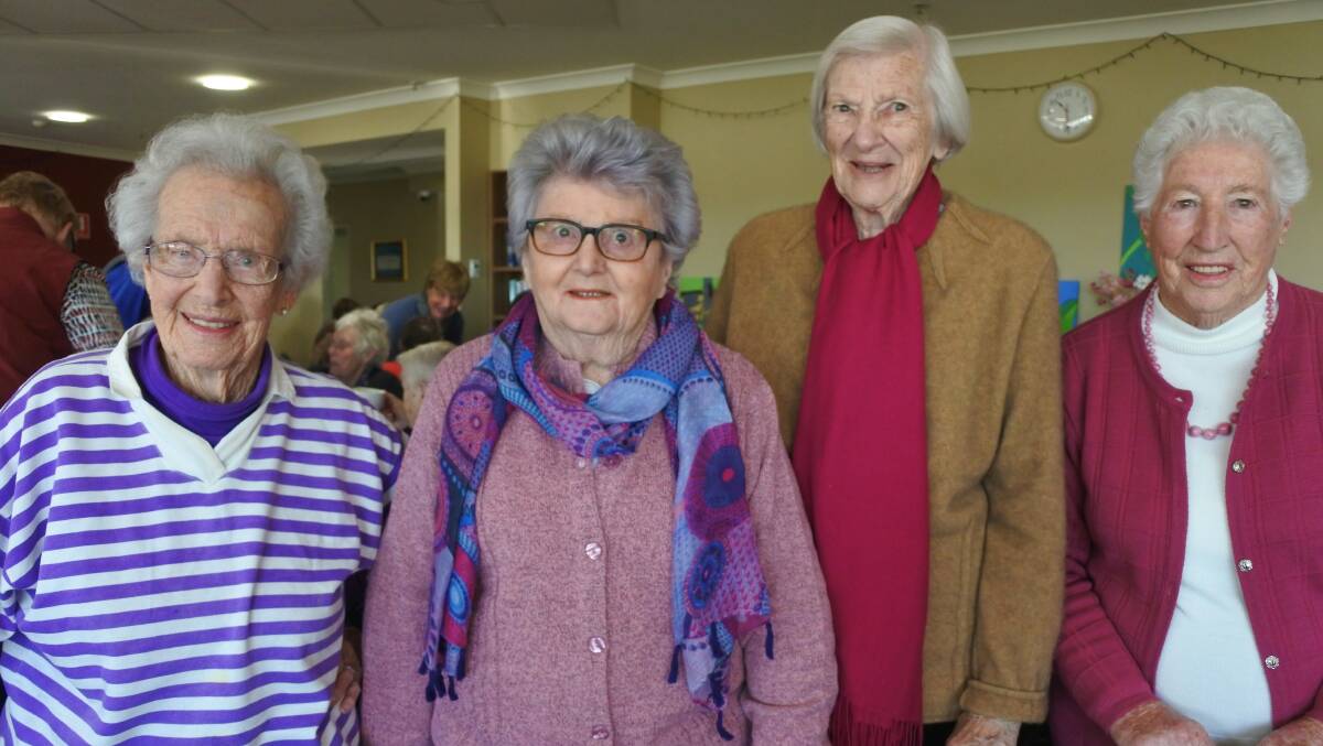 Best friends: June Comins, Janet Smith, Helen Shannon and Gwen Blundell at Warmington Lodge. Photo: Hannah Sparks
