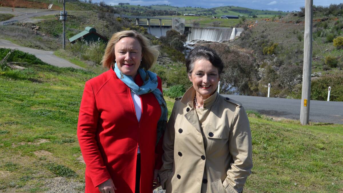Yass Valley Mayor Rowena Abbey and Member for Goulburn Pru Goward welcome $828,129 funding for parks and recreation. Picture: Supplied