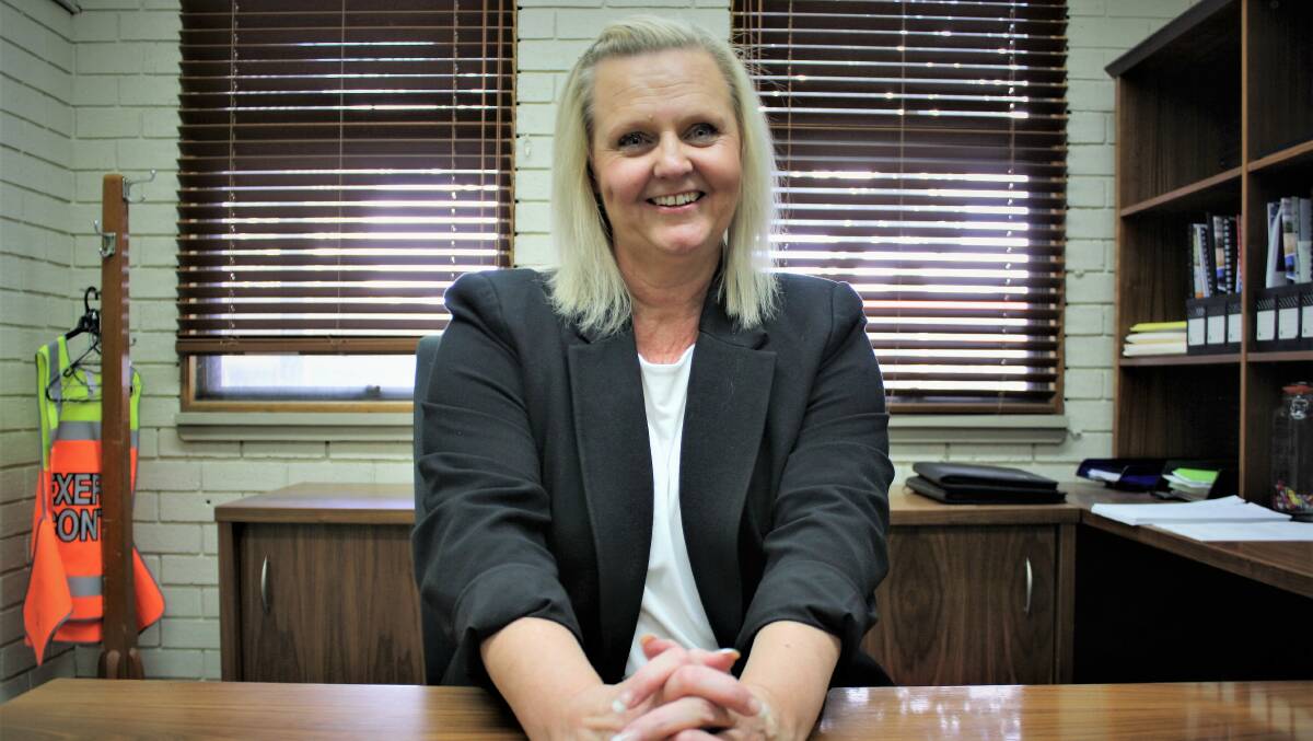 Sharon Hutch during her first interview as Yass Valley Council general manager with the Tribune. Photo: Hannah Sparks