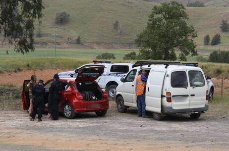 Police found four different types of drugs in the German woman's white van at the entrance to the Dragon Dreaming festival. Photo: Hannah Sparks