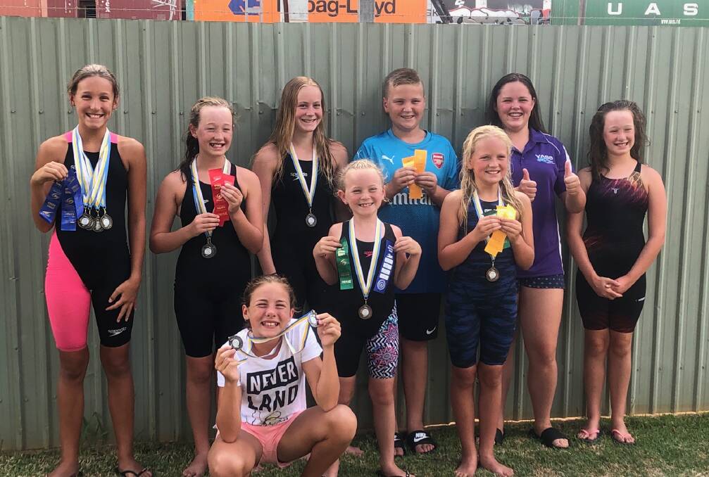 Strong: YSC have had many successful teams including this one at the Speedo Sprint Heats in Junee. Photo: Callan Kemp