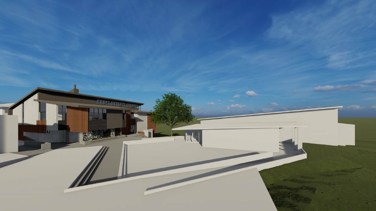 The first designs for the new hall at Yass High School. Photo supplied