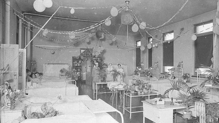 Baby nurturers … midwives in the 1940s at the Royal Hospital for Women, which is celebrating 100 years of prenatal care.